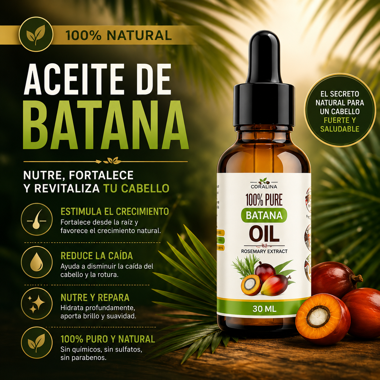 Aceite Batana - Vuelve a sentir un cabello más fuerte y saludable