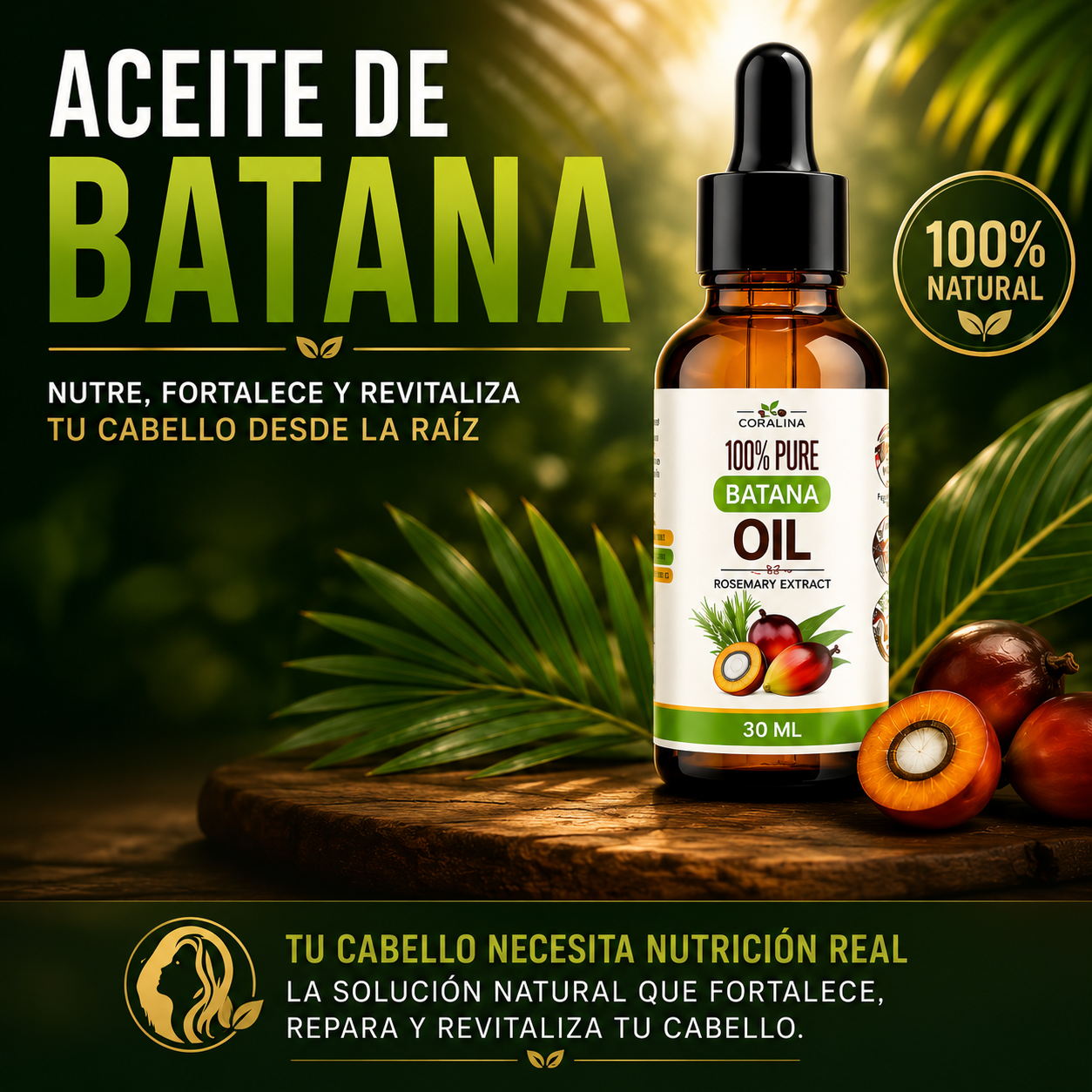 Aceite Batana - Vuelve a sentir un cabello más fuerte y saludable