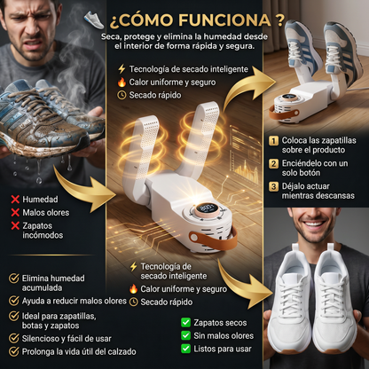 Secador Inteligente de Zapatos | Adiós humedad, olores y bacterias