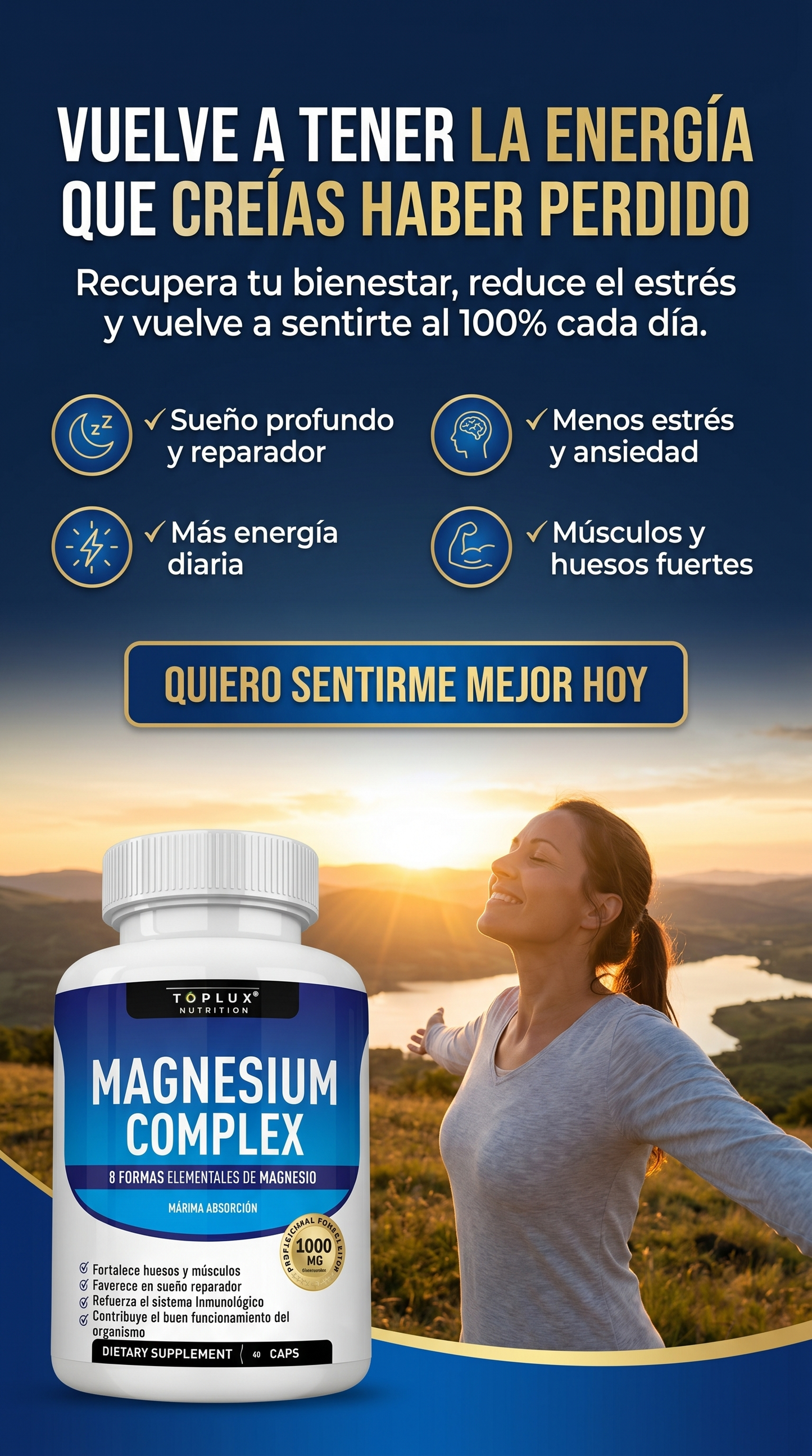 Magnesium Complex - recupera tu energía, mejora tu descanso y despierta renovado