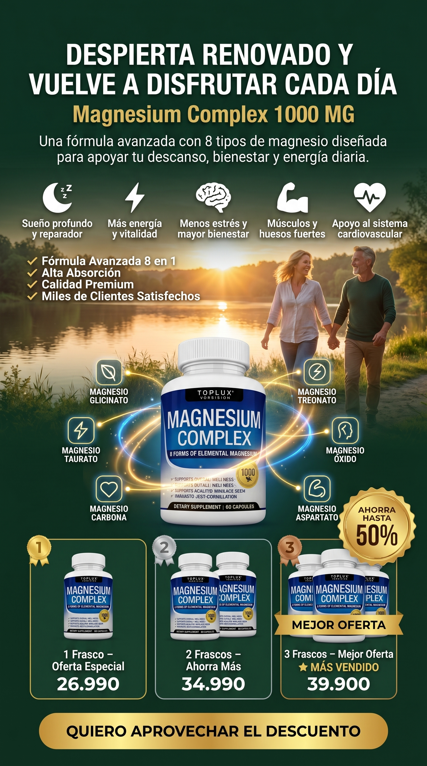 Magnesium Complex - recupera tu energía, mejora tu descanso y despierta renovado