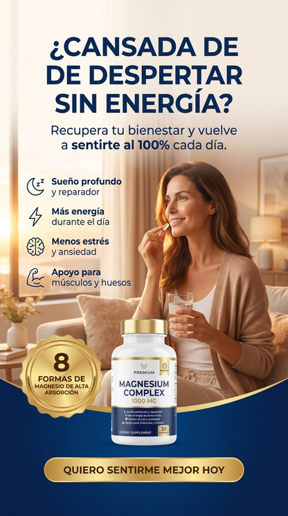 Magnesium Complex - recupera tu energía, mejora tu descanso y despierta renovado