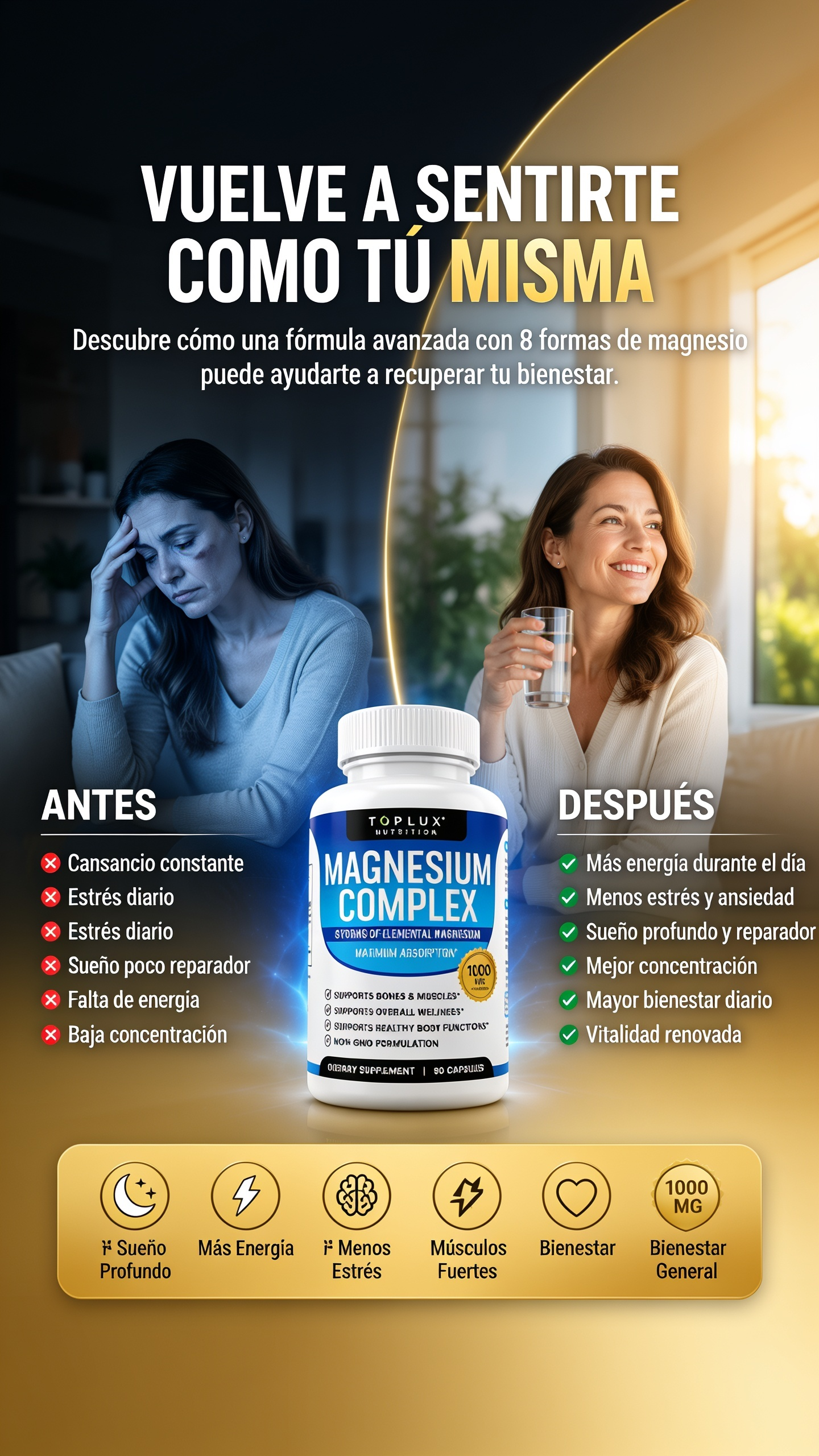Magnesium Complex - recupera tu energía, mejora tu descanso y despierta renovado